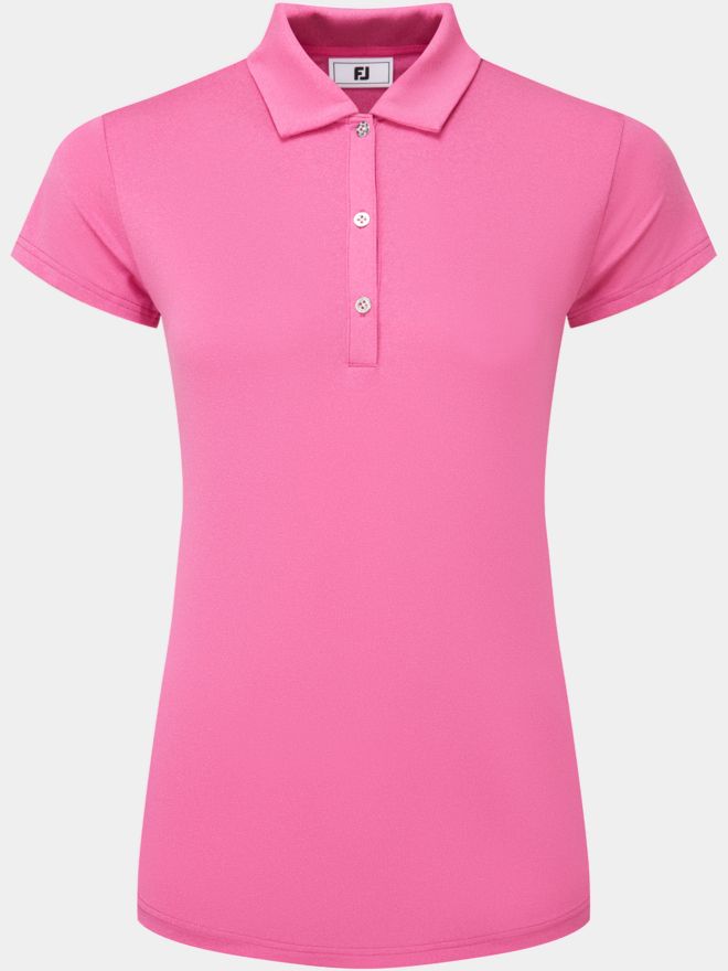 FootJoy Cap Sleeve Lisle Halbarm Polo pink