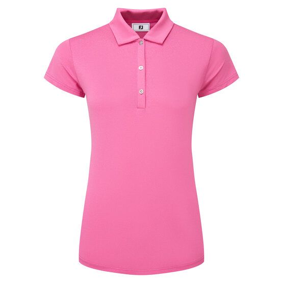 FootJoy  Polokošile Lisle s krátkým rukávem Cap Sleeve růžová