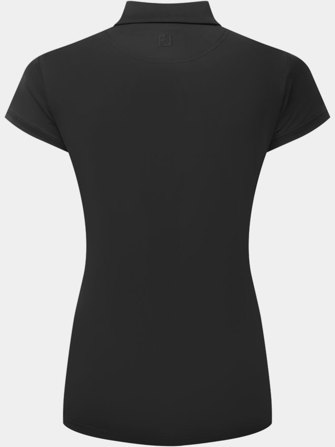 FootJoy Cap Sleeve Lisle Halbarm Polo schwarz