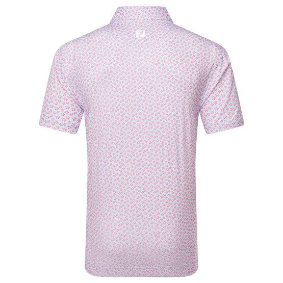 FootJoy Floral Sketch Print Lisle Halbarm Polo pink