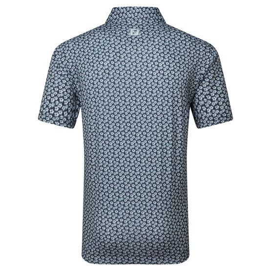 FootJoy Floral Sketch Print Lisle Halbarm Polo weiß