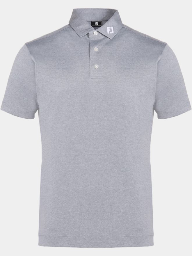 FootJoy Stretch Pique Solid Halbarm Polo grau