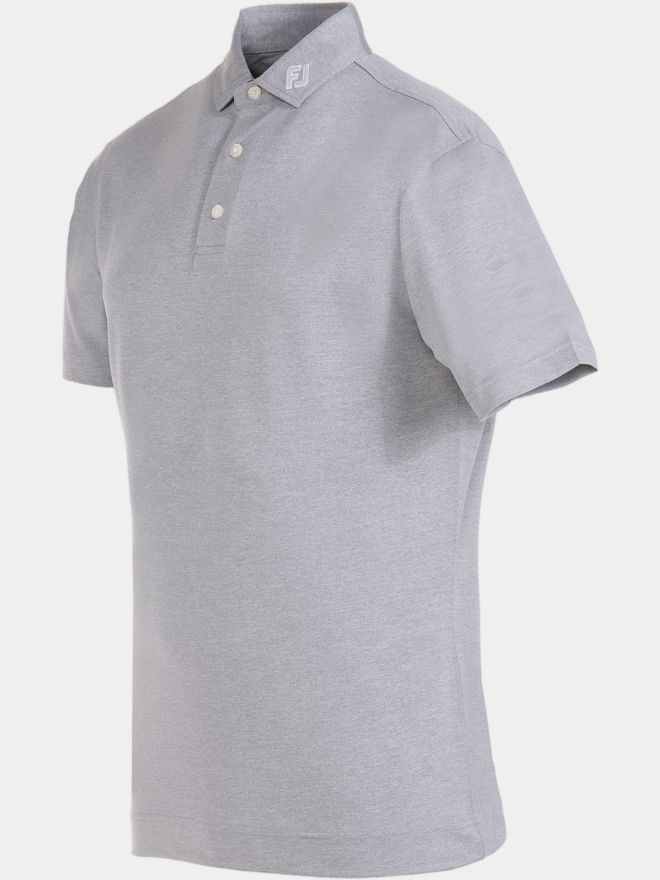 FootJoy Stretch Pique Solid Halbarm Polo grau