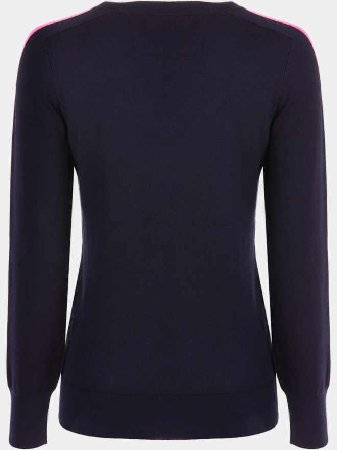 Valiente V-Neck Pullover Strick navy