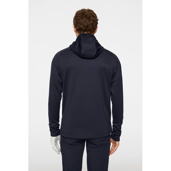 J.Lindeberg Adam Quarter Zip Hood Thermo Midlayer navy