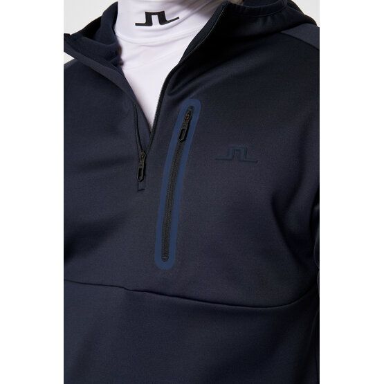 J.Lindeberg  Adam Quarter Zip Hood Thermo Midlayer navy