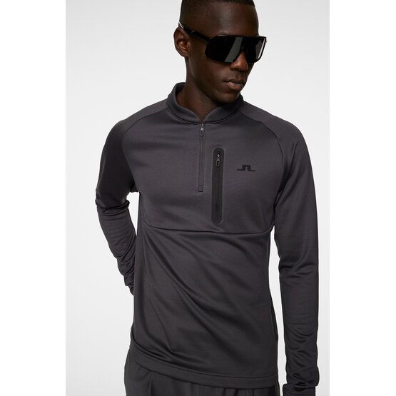 J.Lindeberg Termo mikina Adam Quarter Zip antracit