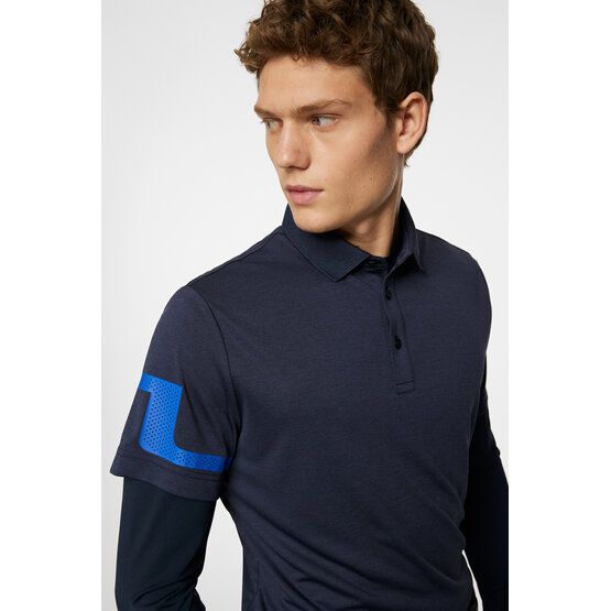 J.Lindeberg Heath Regular Fit Halbarm Polo navy