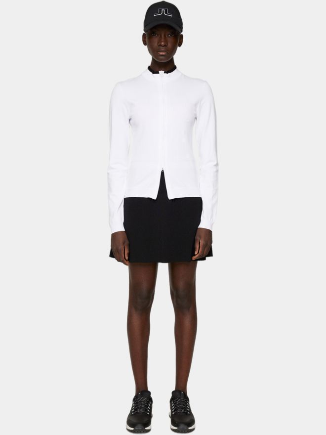 J.Lindeberg Anna Knitted Zip Sweater Stretch Jacke weiß