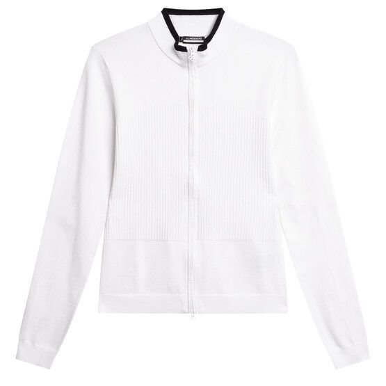 J.Lindeberg  Anna Knitted Zip Sweater Stretch Jacket white