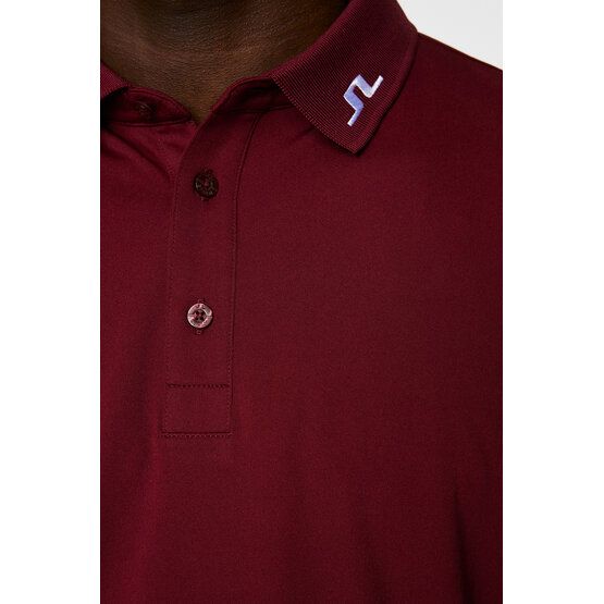 J.Lindeberg KV Regular Fit Halbarm Polo bordeaux