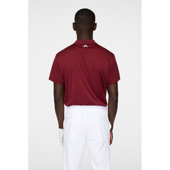 J.Lindeberg  Polo Lionel Regular Fit s krátkýmn rukávem bordeaux