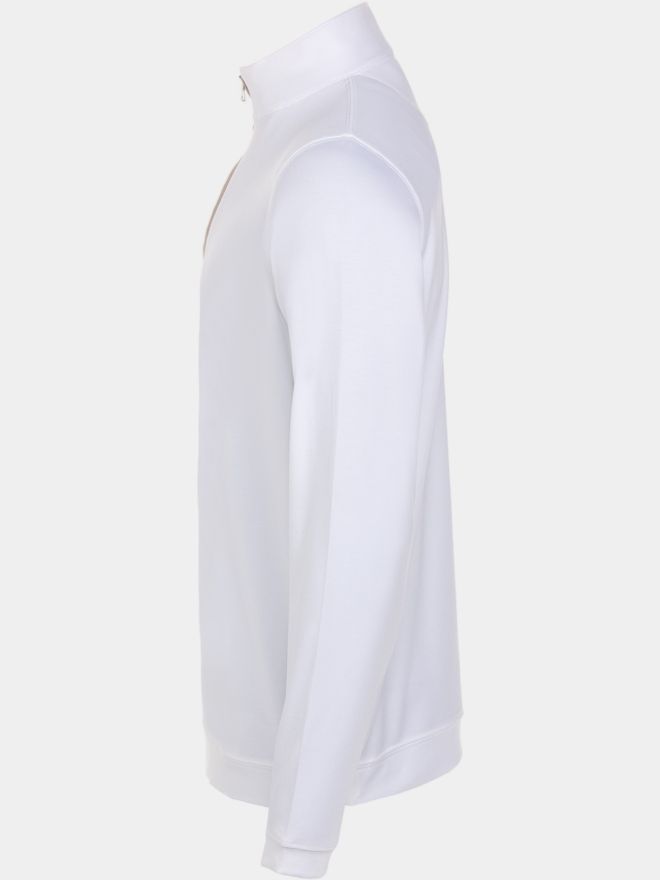 Peter Millar ALBATROSS PIQUE QUARTER-ZIP Stretch Midlayer weiß