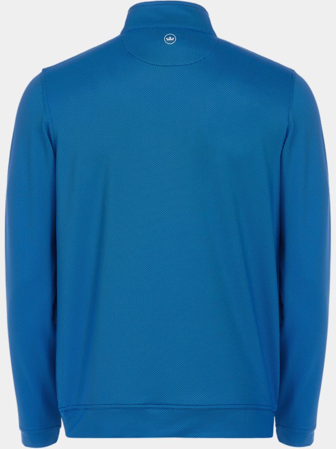 Peter Millar PERTH BIRDSEYE QUARTER-ZIP Stretch Midlayer blau
