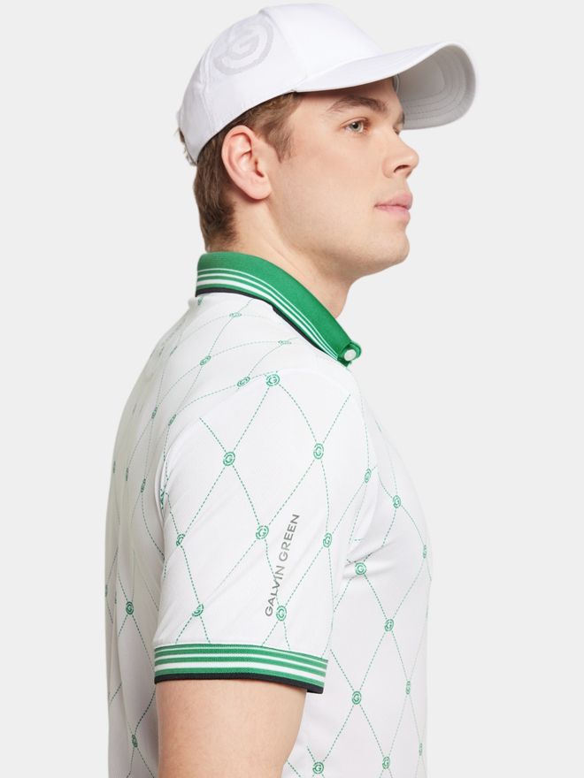 Galvin Green Miguel Halbarm Polo weiß