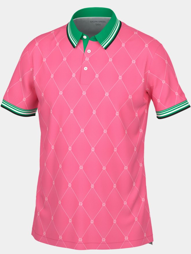 Galvin Green Polokošile Miguel s krátkým rukávem růžová