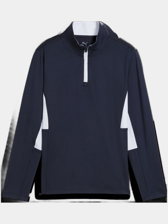 Puma Boys Pure 2.0 1/4 Zip Stretch Midlayer navy