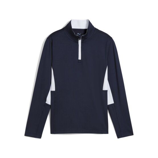 Puma Chlapecká strečová mikina Pure 2.0 1/4 Zip námořnická modrá