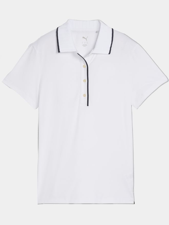 Puma W Cloudspun Bridges Halbarm Polo weiß