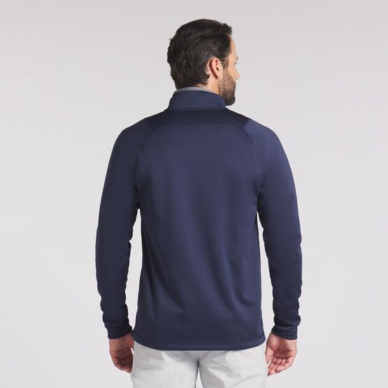 Puma  Waffle Fleece 1/4 Zip Stretch Midlayer navy