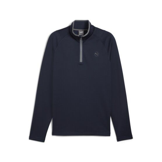 Puma  Waffle Fleece 1/4 Zip Stretch Midlayer navy