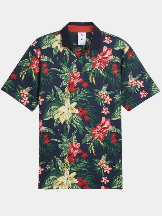 Puma PUMA x PTC FLORAL polo s krátkým rukávem námořnická modrá