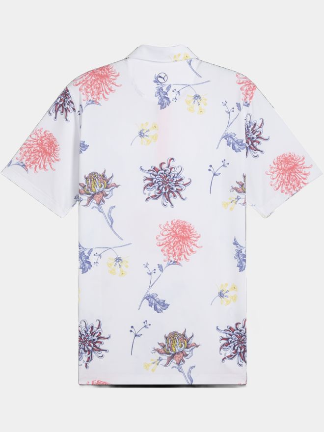 Puma MATTR Dahlia half-sleeve polo white