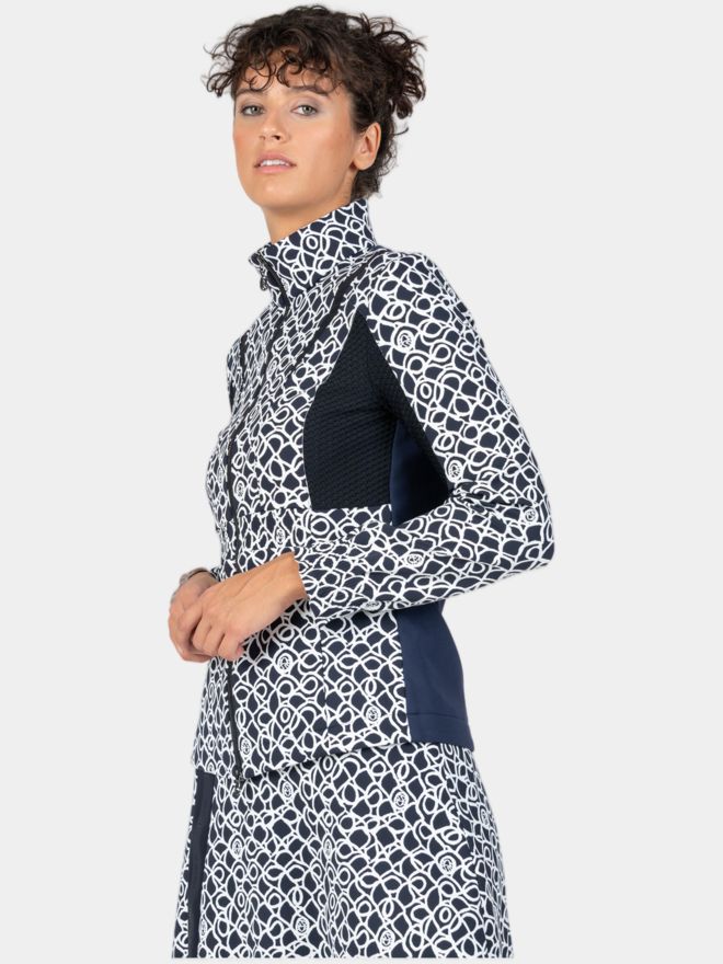 Sportalm Print Stretch Jacke navy