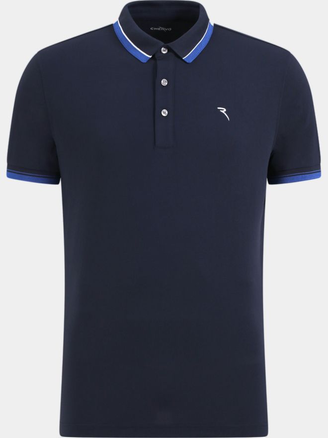 Chervo Arcata Halbarm Polo navy