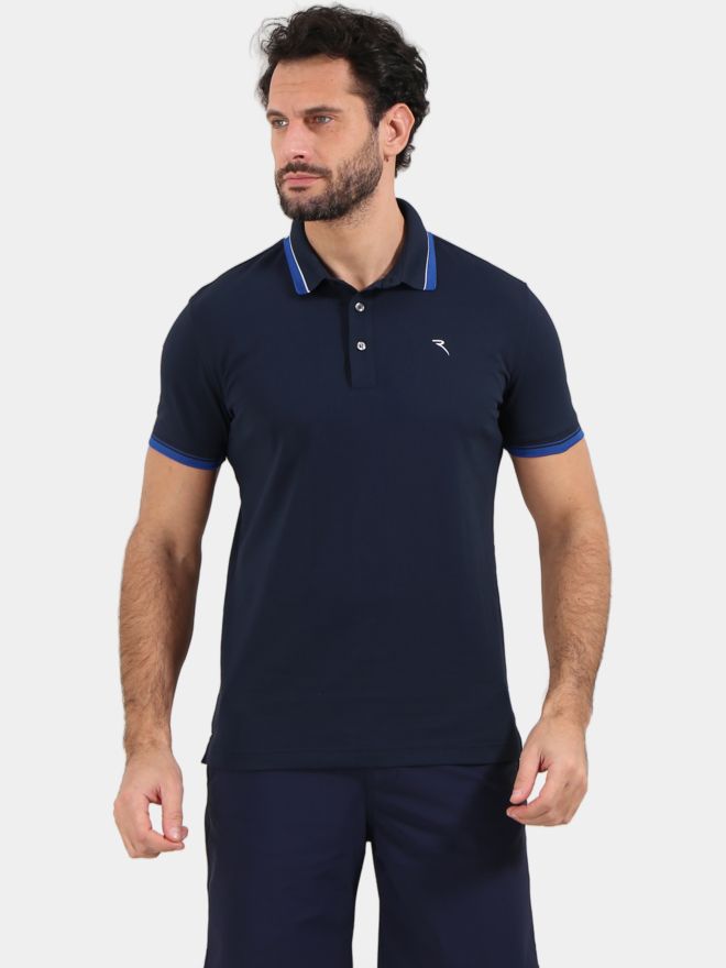 Chervo Arcata Halbarm Polo navy