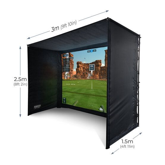 Sim Space  Golf Enclosure 3 x 2.5 x 1.5 Mtr Other