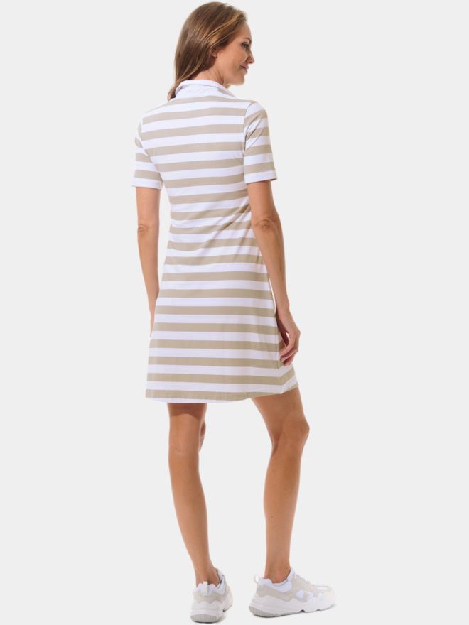 MDC Polo šaty s krátkým rukávem písek