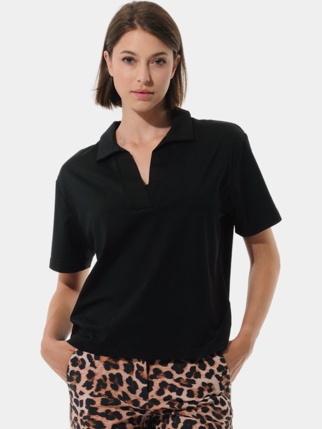 MDC Relaxed Fit Polo Shirt Halbarm Polo schwarz