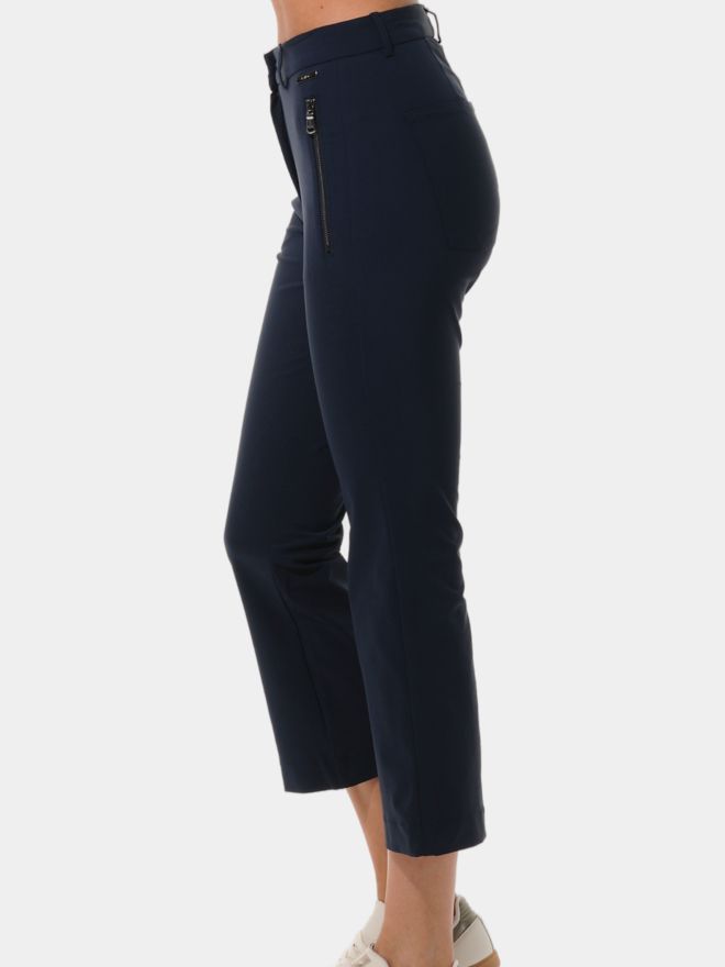 MDC Boot cut cropped chino 7/8 pants navy