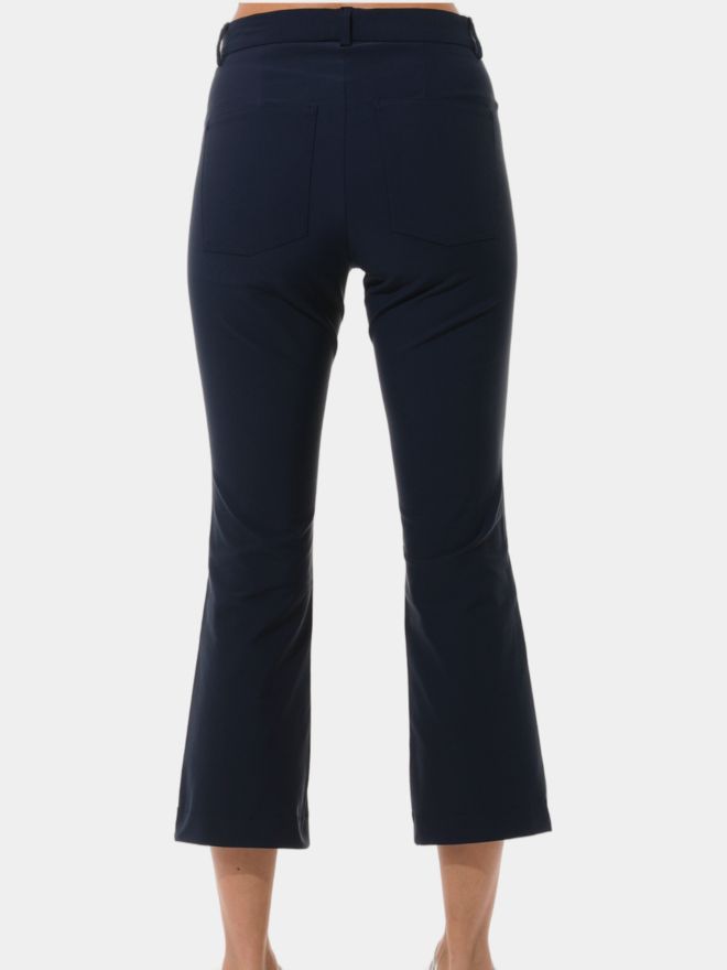 MDC Boot cut cropped chino 7/8 pants navy