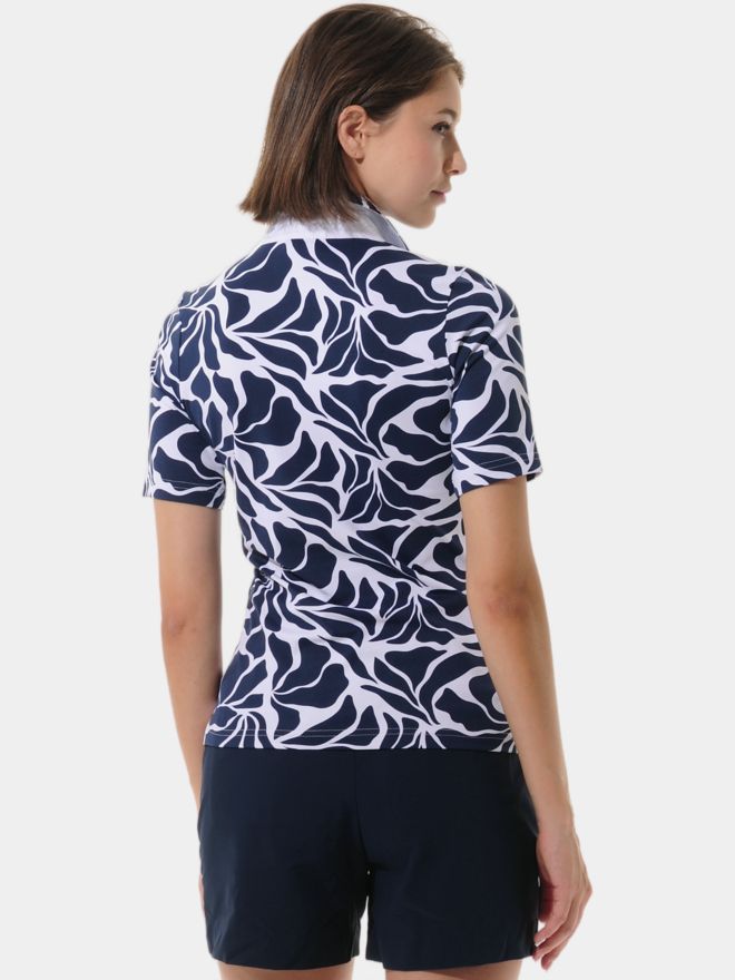 MDC Zip Halbarm Polo navy