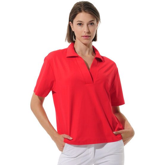 MDC Relaxed Fit Halbarm Polo rot