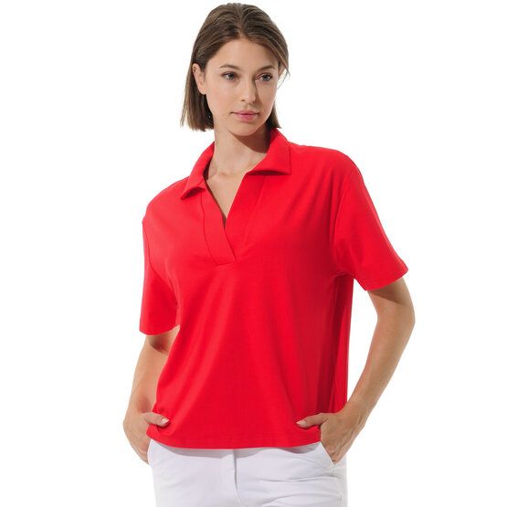 MDC Relaxed Fit Halbarm Polo rot