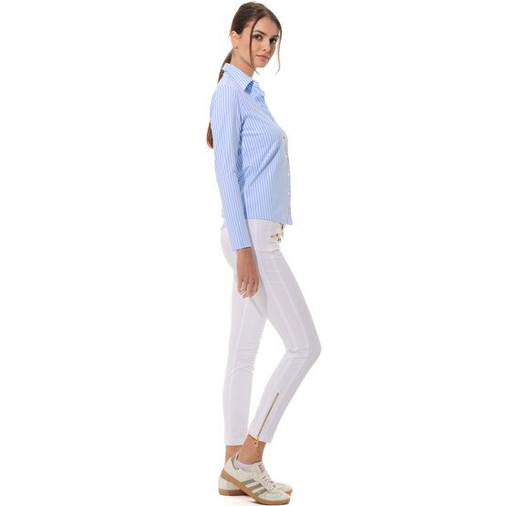 MDC Button Down Langarm Polo hellblau