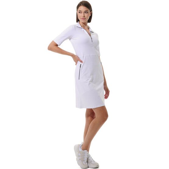 MDC Zip Golf Dress Halbarm Kleid weiß