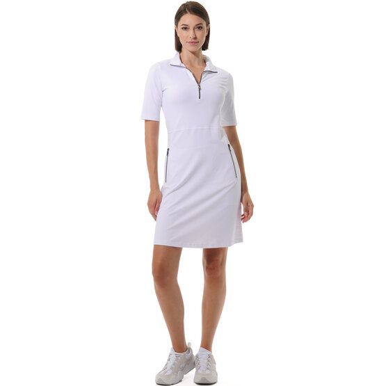 MDC Zip Golf Dress Halbarm Kleid weiß