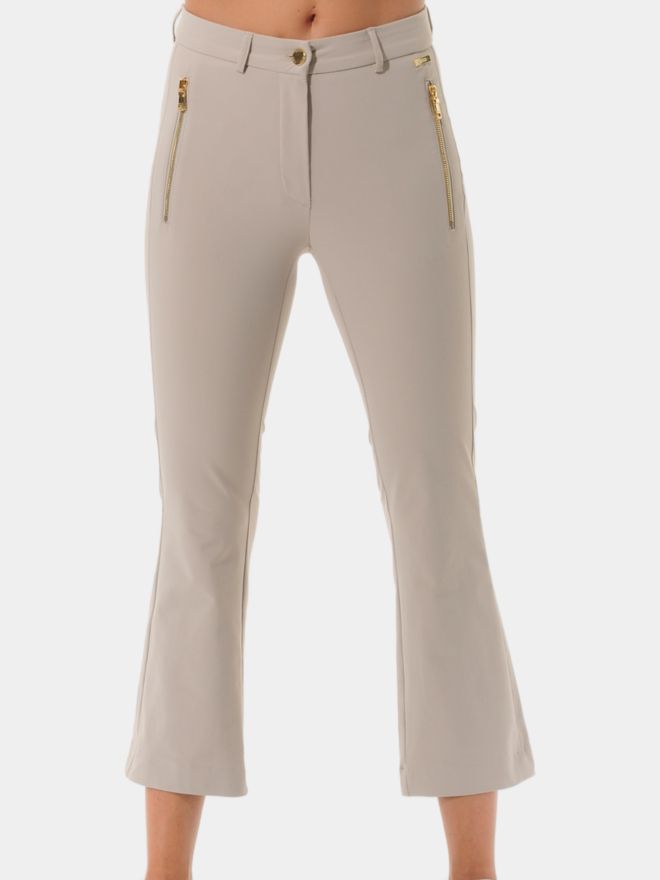 MDC Boot cut cropped 7/8 pants sand