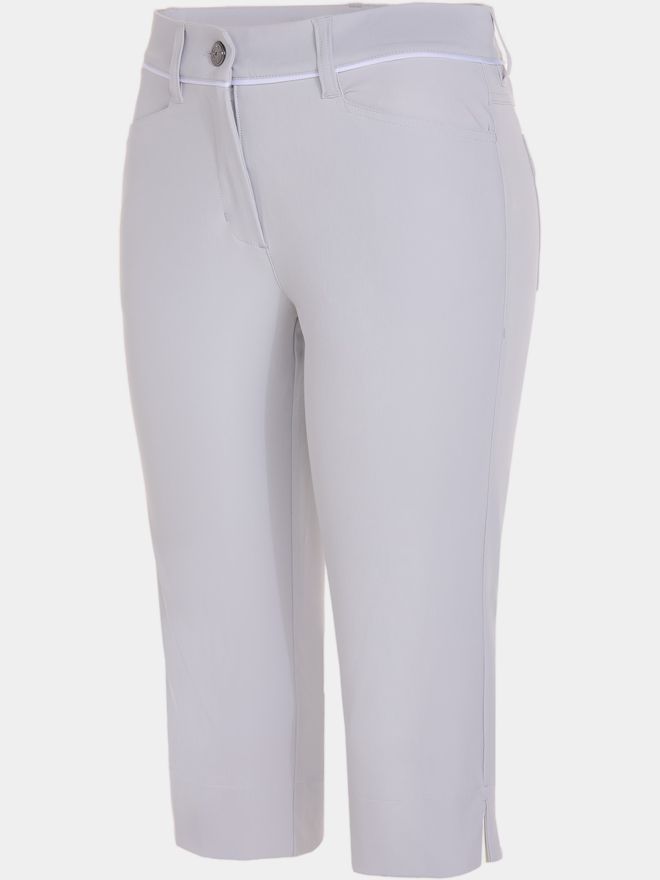 Valiente JULIE Kontrastpiping Capri Hose hellgrau