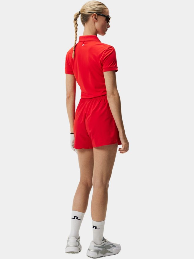 J.Lindeberg Tour Tech Halbarm Polo rot