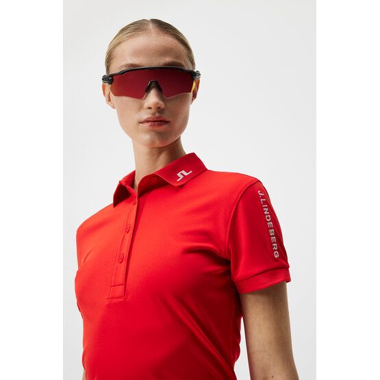 J.Lindeberg  Tour Tech Half Sleeve Polo red