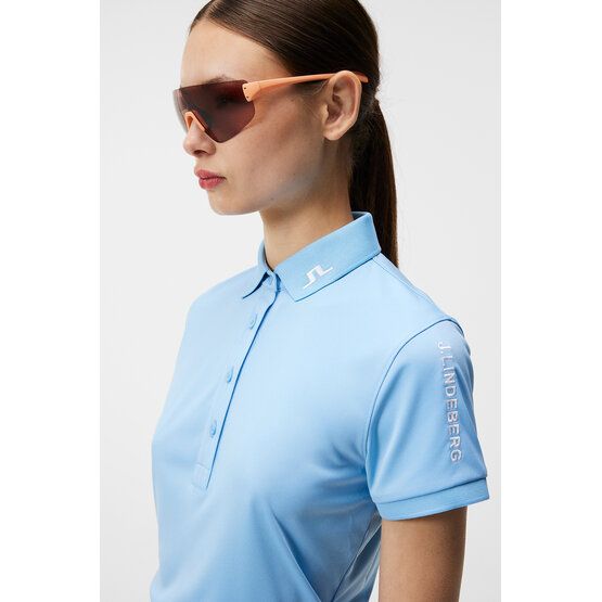 J.Lindeberg  Tour Tech Half Sleeve Polo light blue