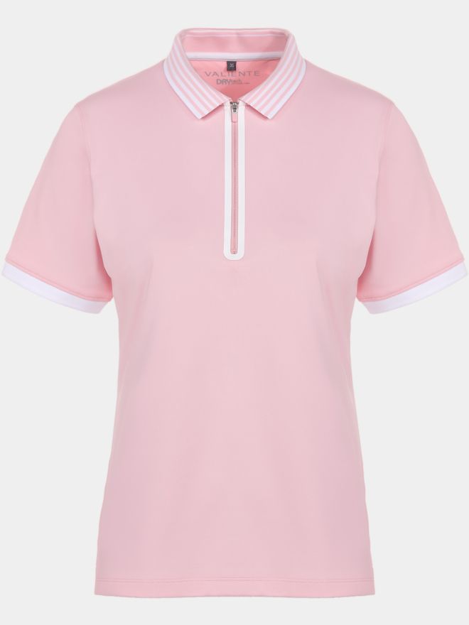Valiente Funktions Pique Halbarm Polo rosa