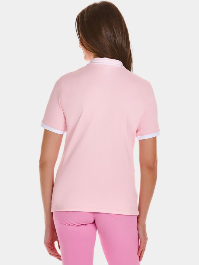 Valiente Funktions Pique Halbarm Polo rosa