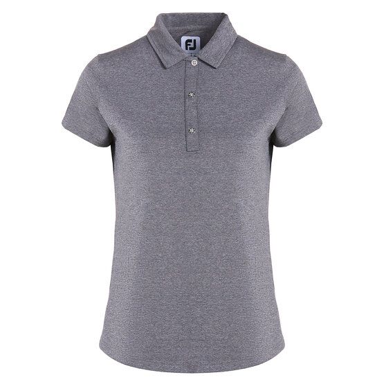 FootJoy Heather Self-Collar Halbarm Polo schwarz