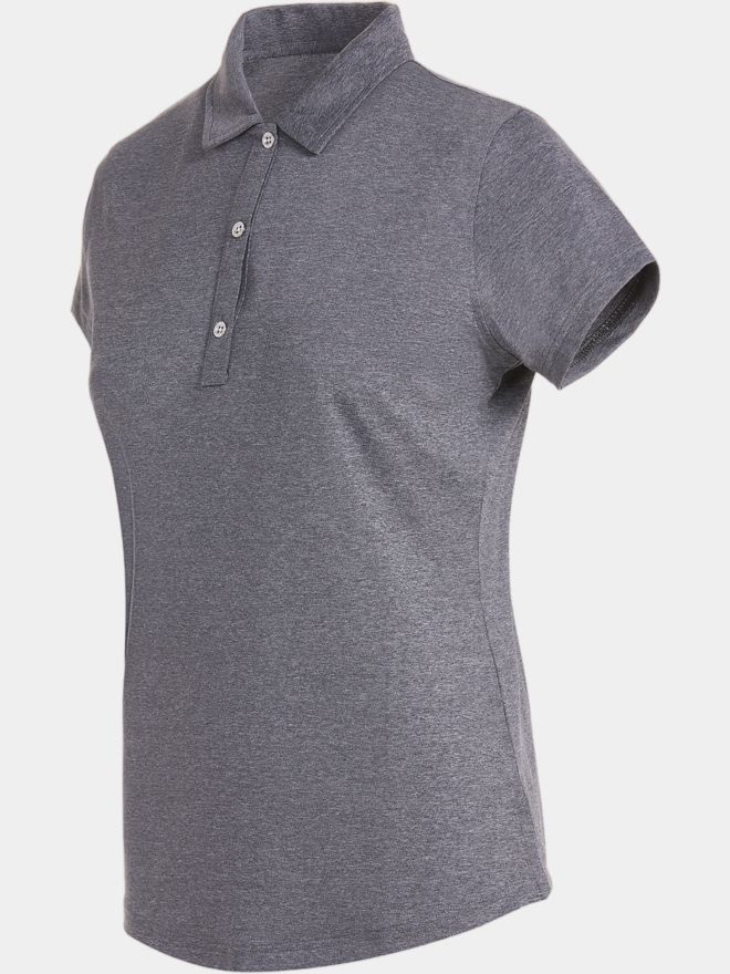 FootJoy Heather Self-Collar Halbarm Polo schwarz